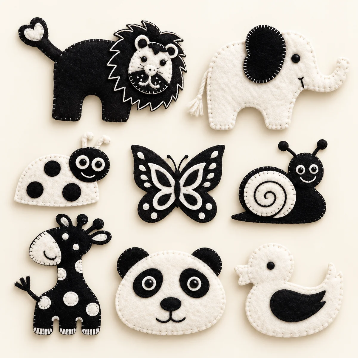 Monochrome felt